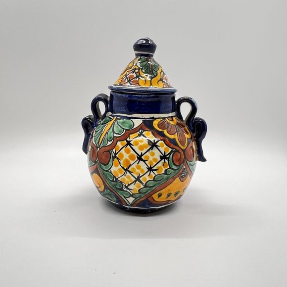 Talavera Ginger Jar Pottery - 5 1/2" x 3 1/2" - Picture 3 of 9